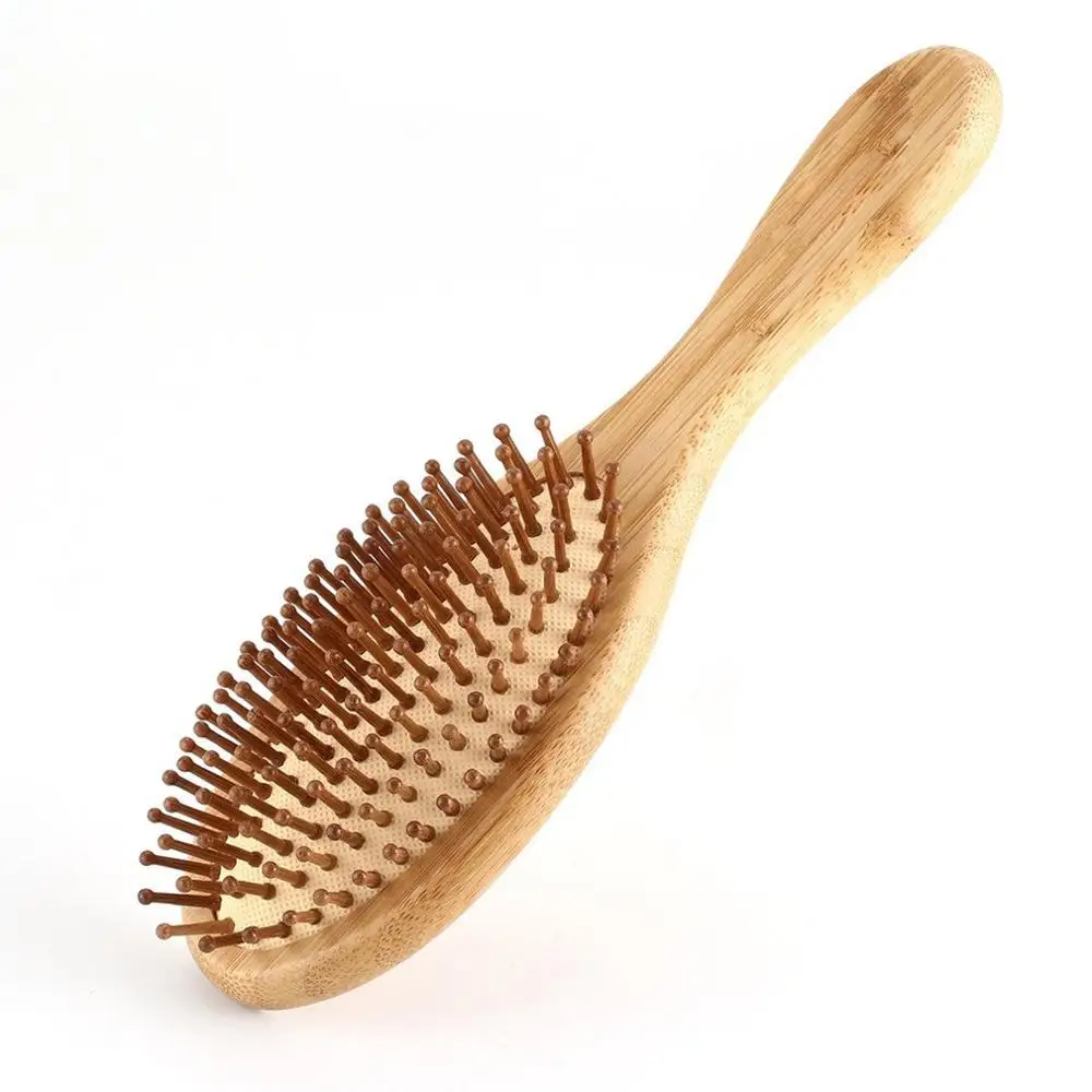 

Wholesale Massage Healthy Paddle Cushion Hair Loss Vent Brush Hairbrush Bamboo Wooden Airbag Comb, Natural color