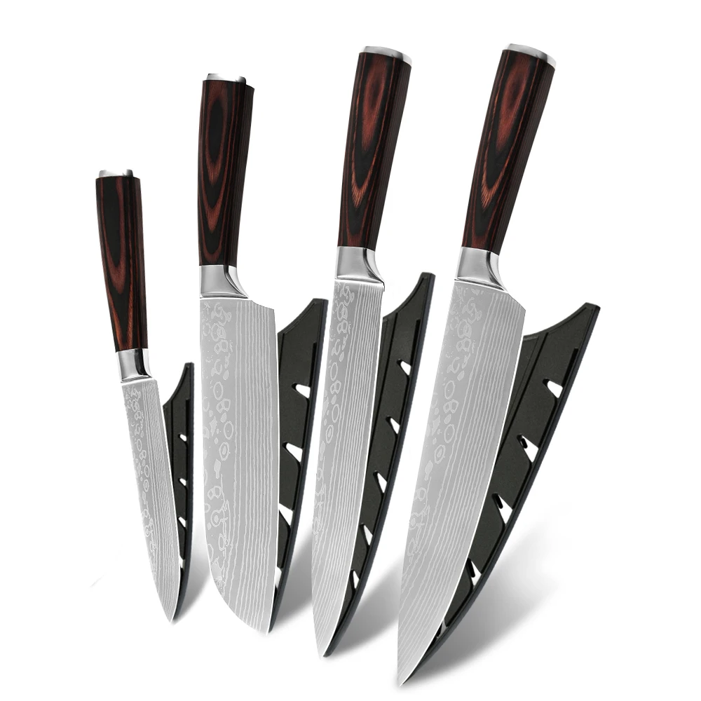 

Professional German 7Cr17mov stainless steel slicing santoku paring Chinese factory wholesale chef Japanese kitchen knives set