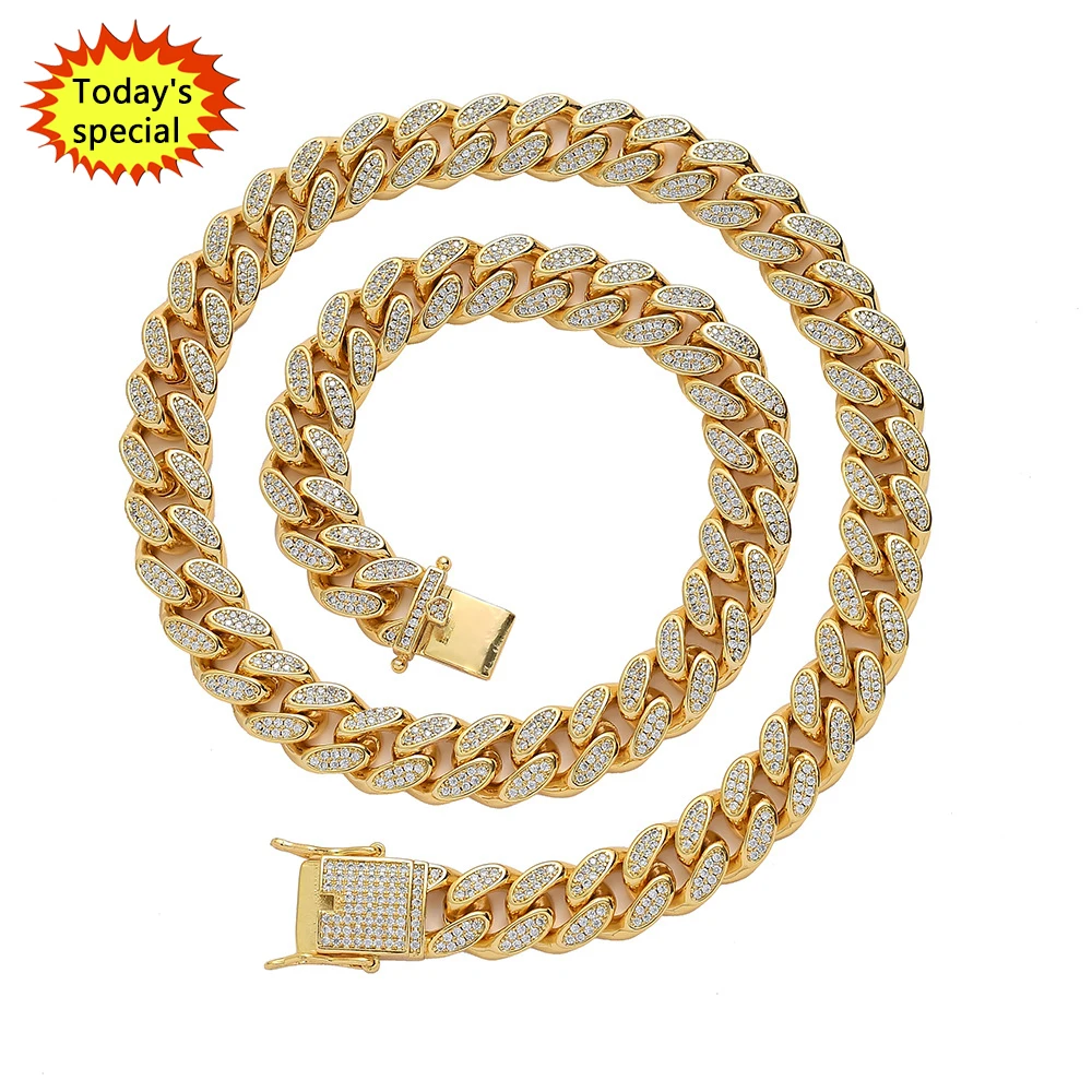 

2021 New Style Custom Hip Hop Cuban Curb Link Mens Miami Stainless Steel Gold Plated Chain Necklace Cuban Link Chain