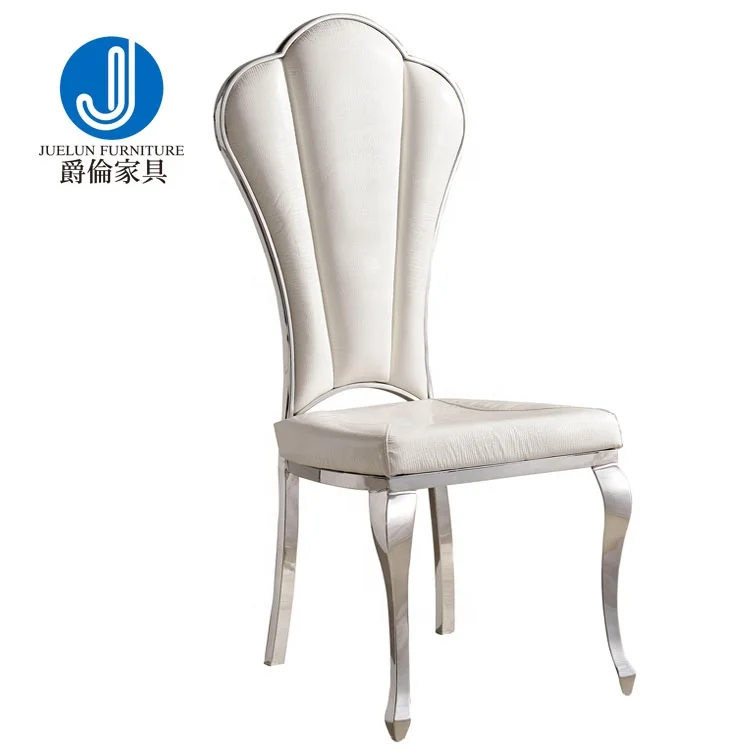 Dining room chairs modern metal PU leather dining chair
