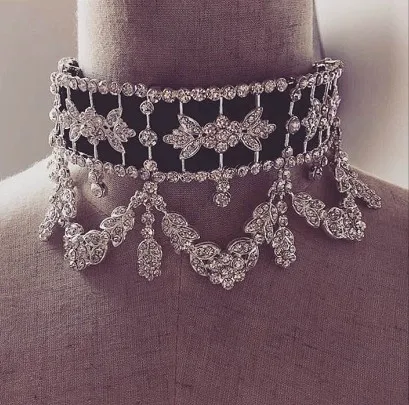 

SHN9389 2020 Hot New Choker Necklace For Women Luxury Maxi Crystal diamond choker chocker