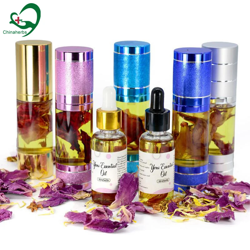 

OEM Private Label Yoni Oil Feminine Vagina tightening Massage Detox Rose Essential Oil, Transparent oil liquid