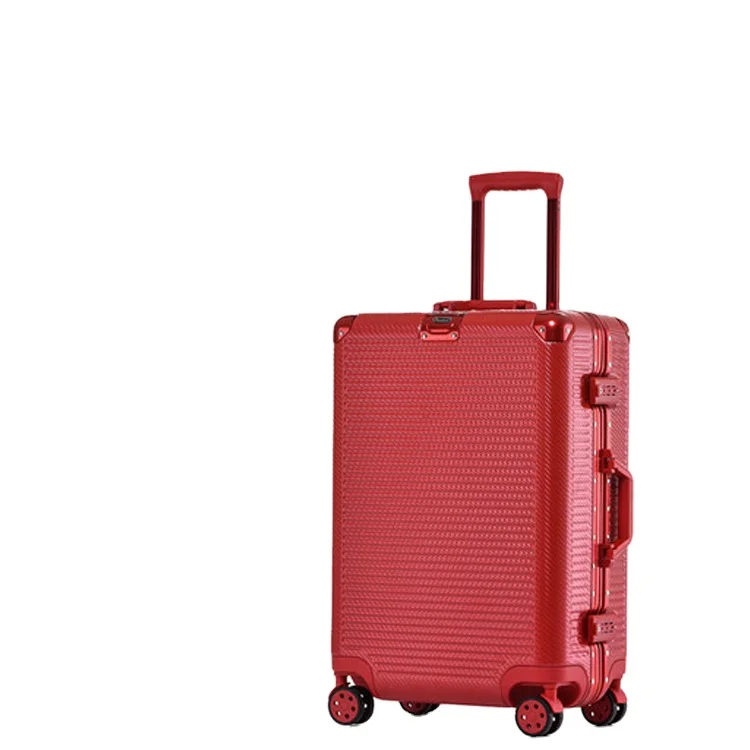 

Custom processing weaving decorative 20 24 26 29 inch aluminum frame decent travel trolley luggage suitcase bag for teenagers, Black, red, dark blue, dark gray, titanium gold, silver, rose gold