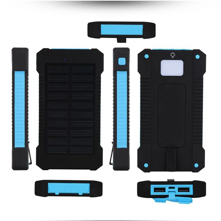 

Wholesale 10000mah Solar Energy Charger Portable Solar Power Bank OEM, Green/ black/ red/ blue/ orange