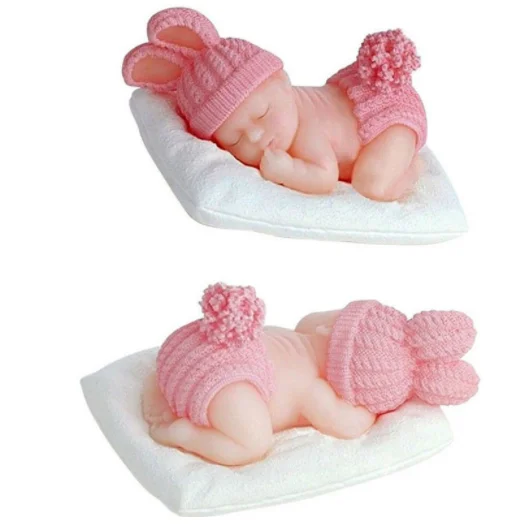 

Baby silicone mold lie prone baby soap mold cake new born baby silicone mold