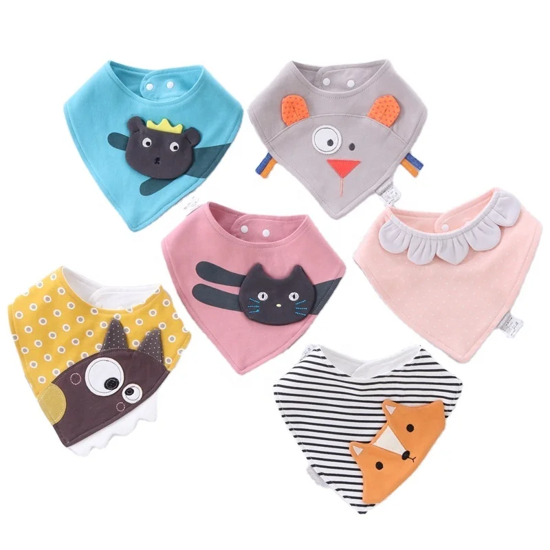 

Amazon good seller Single Baby Bibs Boys Newborn Girls Cotton Soft Toddler Triangle Scarf Infant Saliva Towel