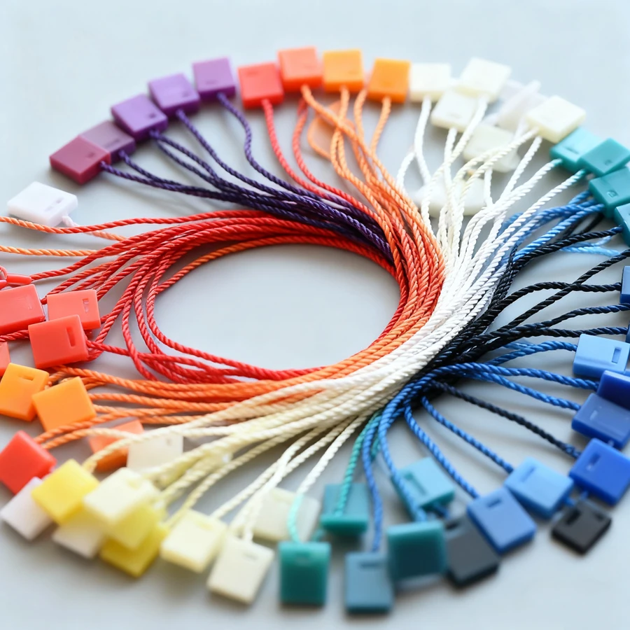 Hot Sale From China Low-Priced Plastic Label With Hang Tag String Rope Loop for Garment Shoes Bags Clothes Seal Tag