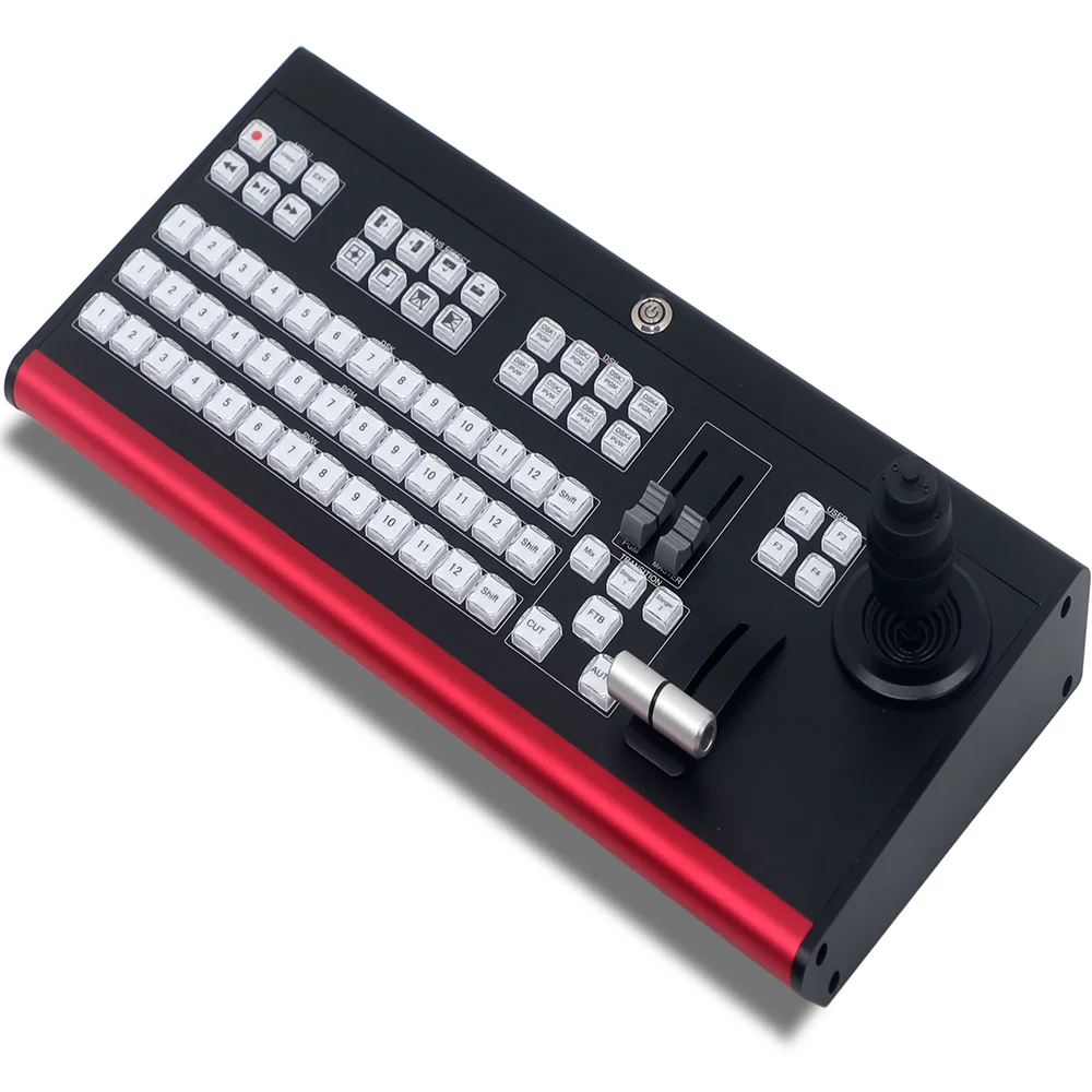 

TY1500HD Hardware control Vmix Switcher Video Recording Equipment Vmix video switching keyboard, Black and red