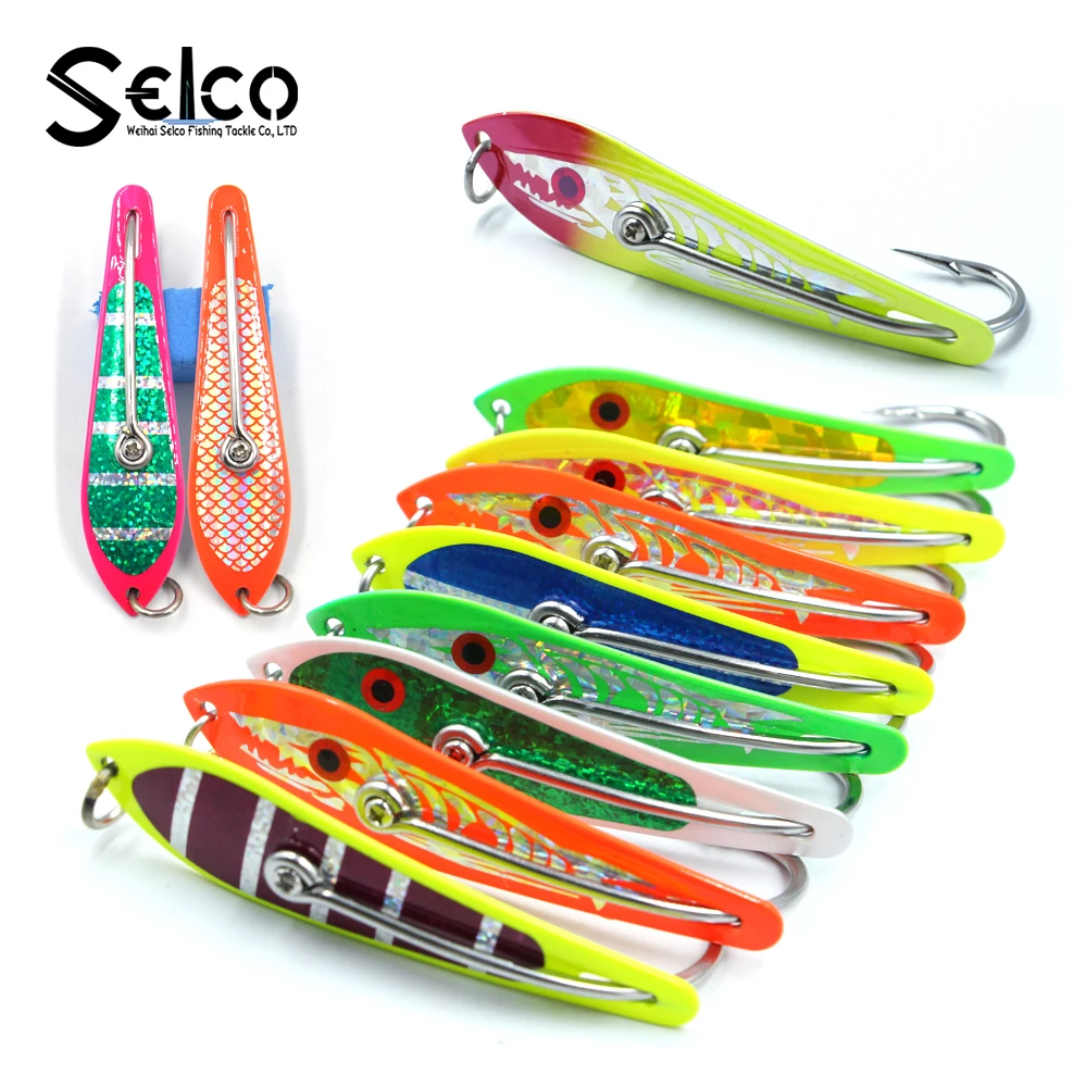 

Mackerel Fishing lures shaper spoon 4" 10cm, More than 200 different colors