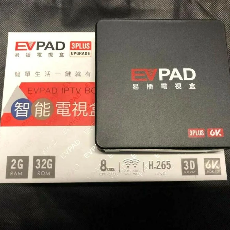 2019 Iptv Korean Android Tv Box Evpad 3s evpad 3 plus Streaming Tv Box Korea/Japanese/Malaysia Live Hd And Stable Channels
