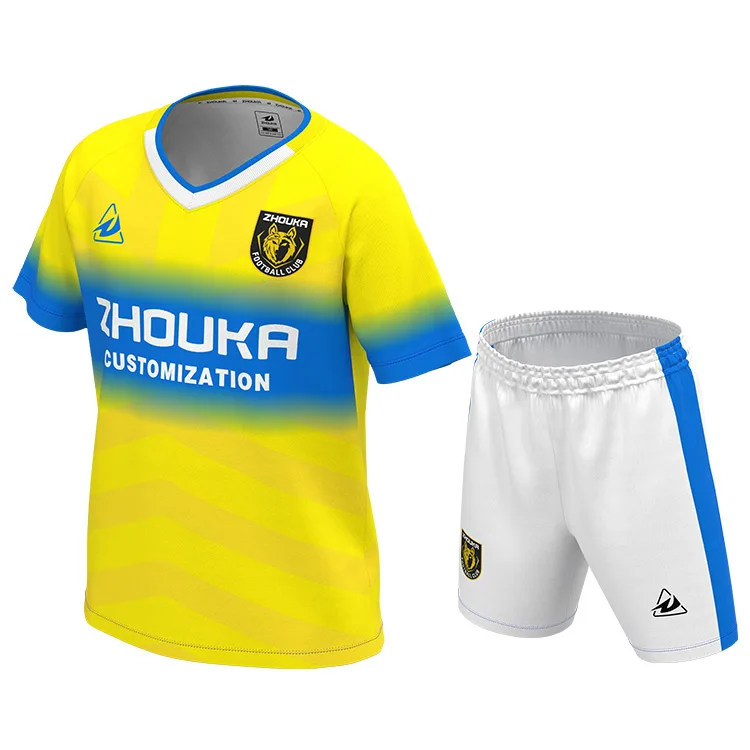 

Wholesale soccer uniform suits for children kids breathable quick dry soccer jersey kit for sale