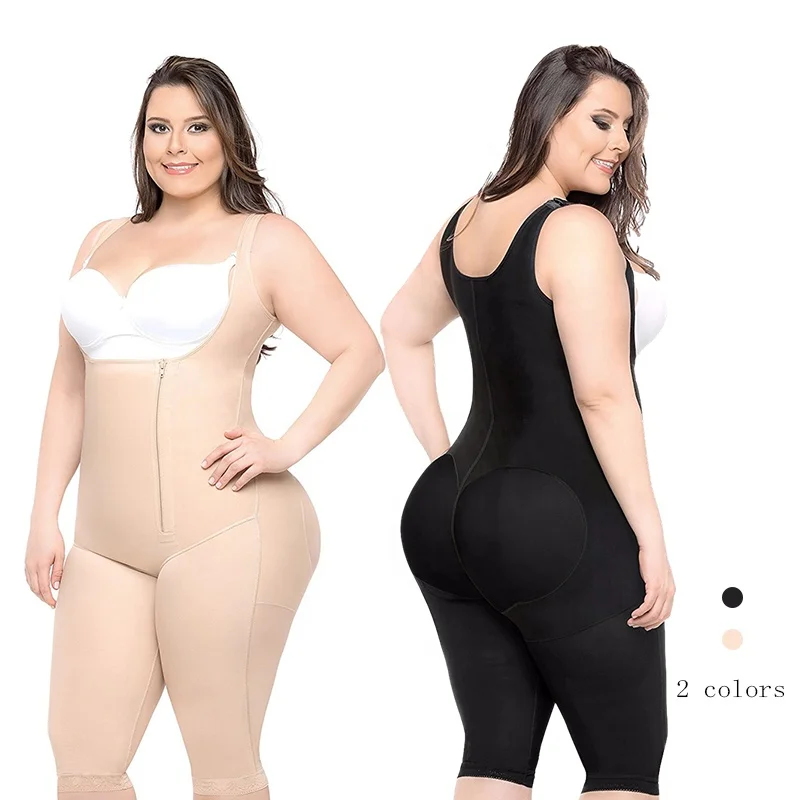 

High Quality Full Body Fajas Colombians Shapewear Butt Lifter Seamless Shapewear With Zipper And Hooks Plus Size Gaine For Women