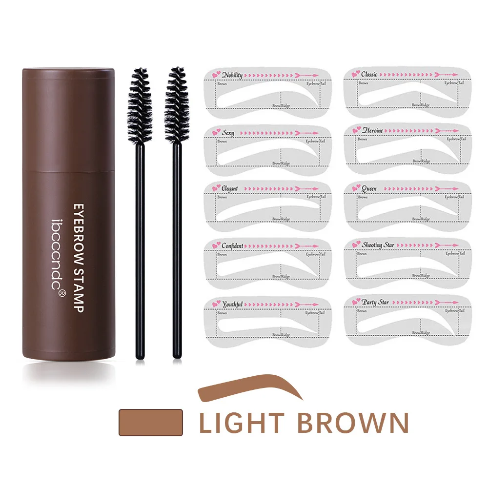

Long lasting adjustable stencils shaping kit waterproof brown tint print hairline repair eyebrow stamp, 3 colors