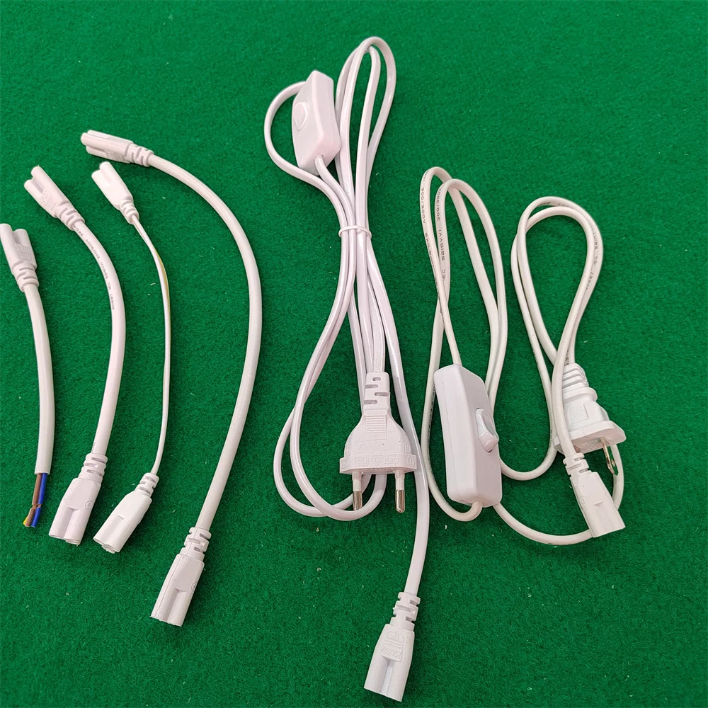 

Eu Uk Plug US cable 1.5m 1.8mT5 T8 Integrated Tube connector to power plug extension cable with on-off switch light plug