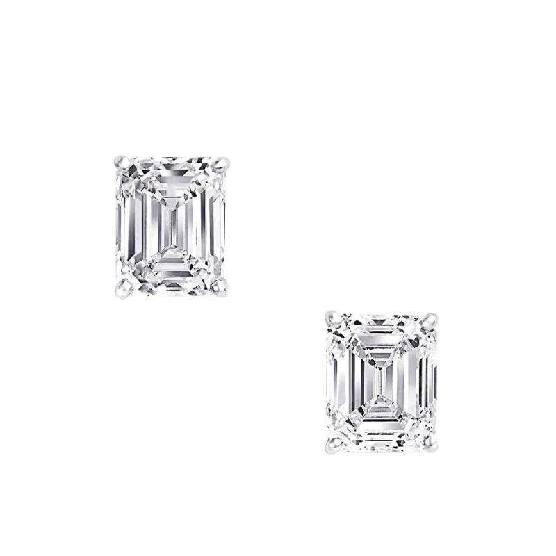 

Stud Earrings New Trendy Simple Frosty Wind Small 925 Sterling Silver High Carbon Diamond Pagoda Earrings Female