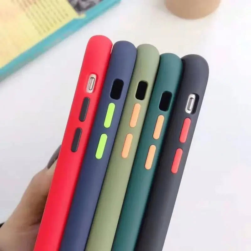 

Colorful Crashproof Shockproof Phone Case Cover Thin Matte Skin Sensitive TPU Silicon Case For iphone 13 12