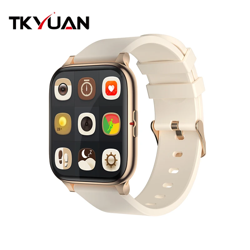 

New Arrival Thin Smartwatch 1.69 Inch Full Touch Screen Fitness Tracker Blood Pressure Reloj Sport Smart Watch