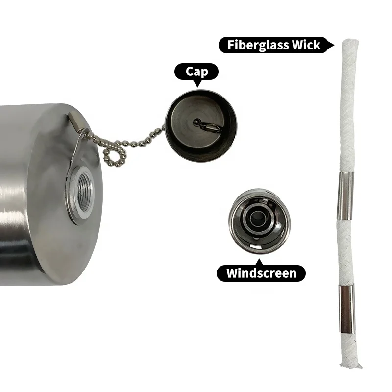 
Stainless Steel Citronella Torch Oil Torches For Garden Square 