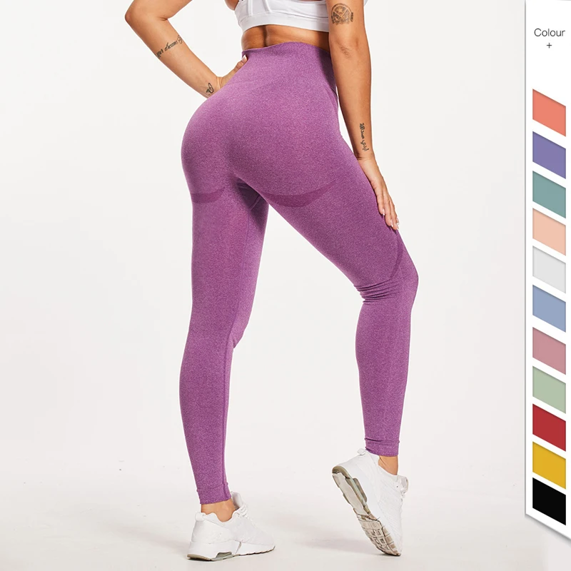 

Wholesale Factory Fitness Yoga Wear High Waist Gym Leggings Anti Cellulite Yoga Pant Scrunch Butt lifting Seamless Leggings, As pictures and can be customized