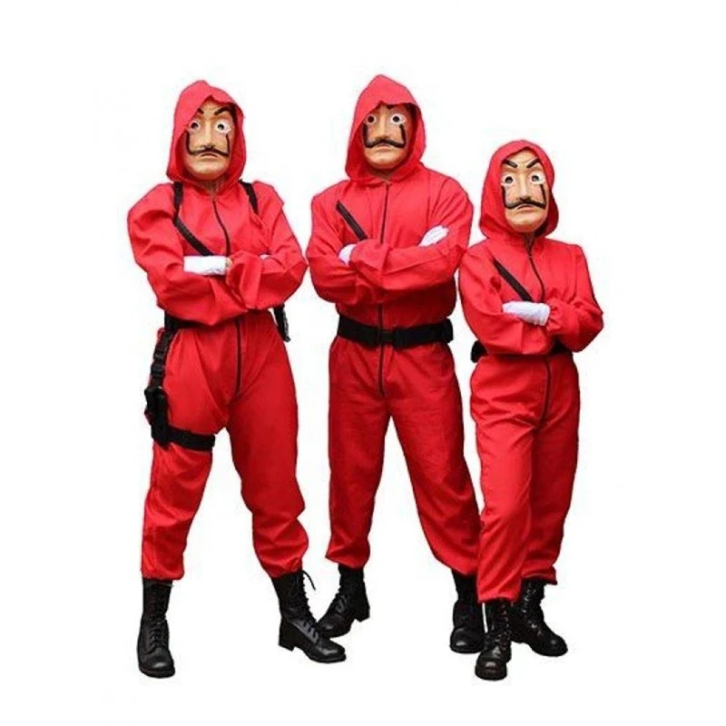 

Halloween Salvador Dali Movie Costume The House of Paper La Casa De Papel Cosplay Costumes Christmas Party Heist Money Game, Picture shown