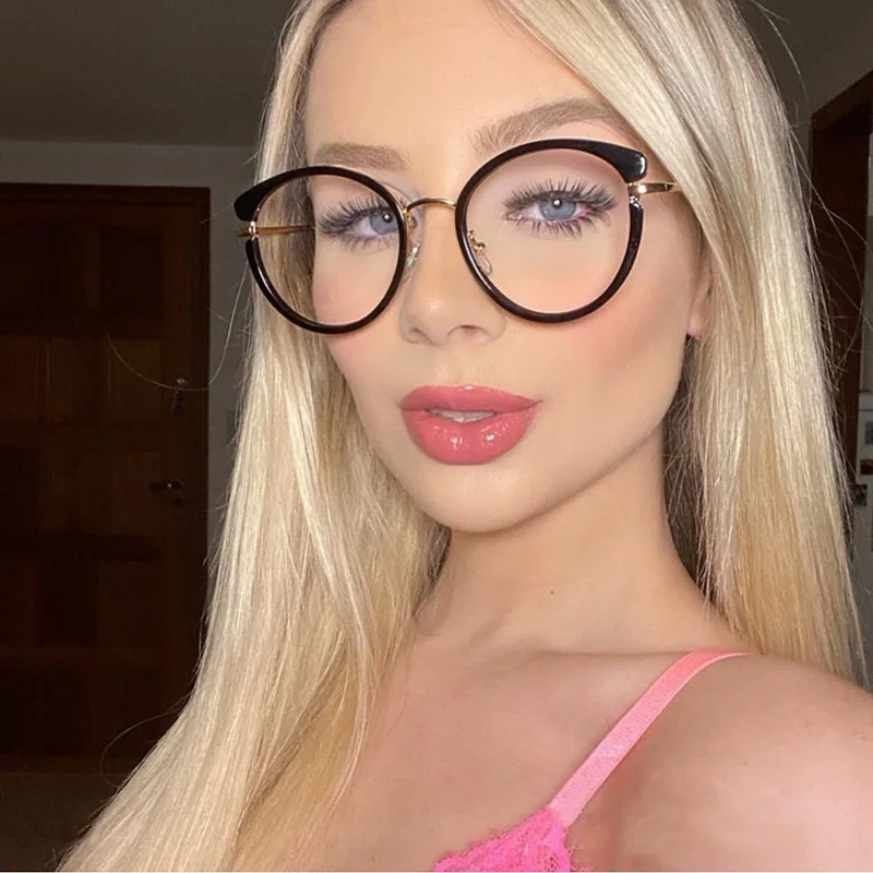 

Qmoon Uv400 Custom Logo Laser Fashion Round Women Blue Light Blocking Glasses River