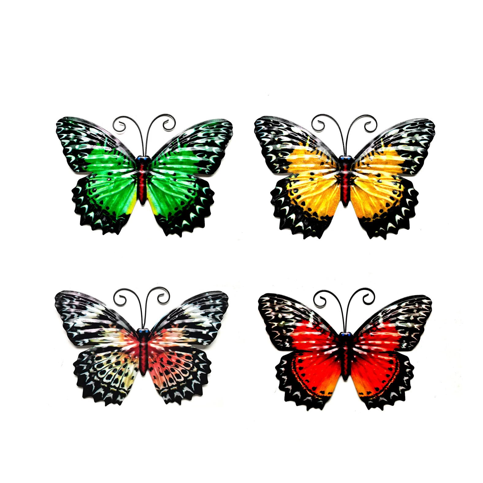 

New Design Indoor Outdoor Wall Decor Art Metal Butterfly Set Of 4