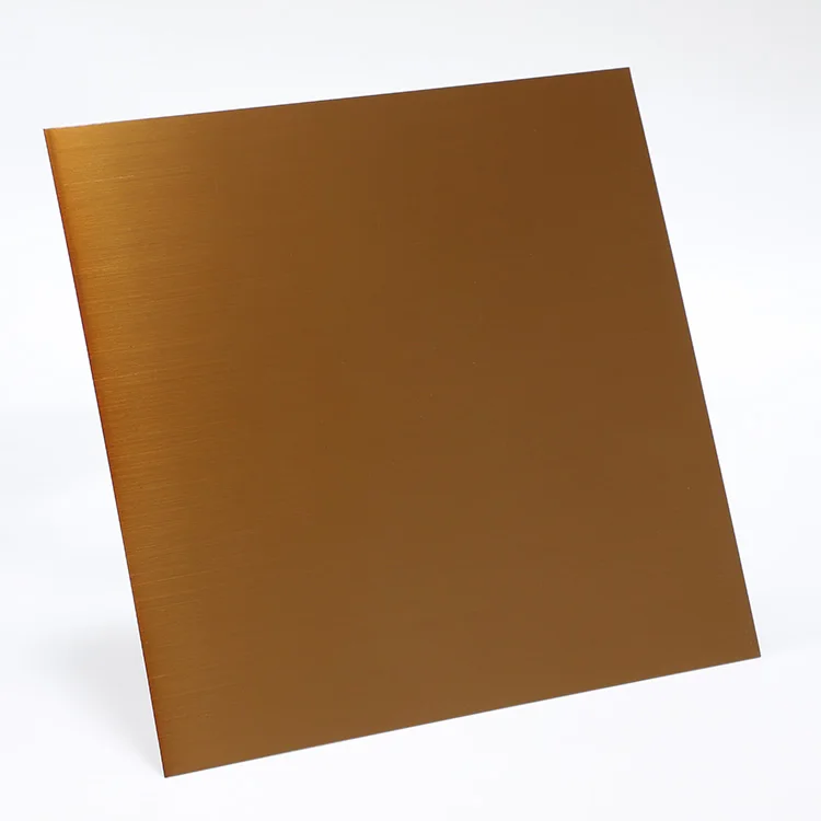 
201 304 316l Gold Metal Hairline Brushed Finish Stainless Steel Sheet 