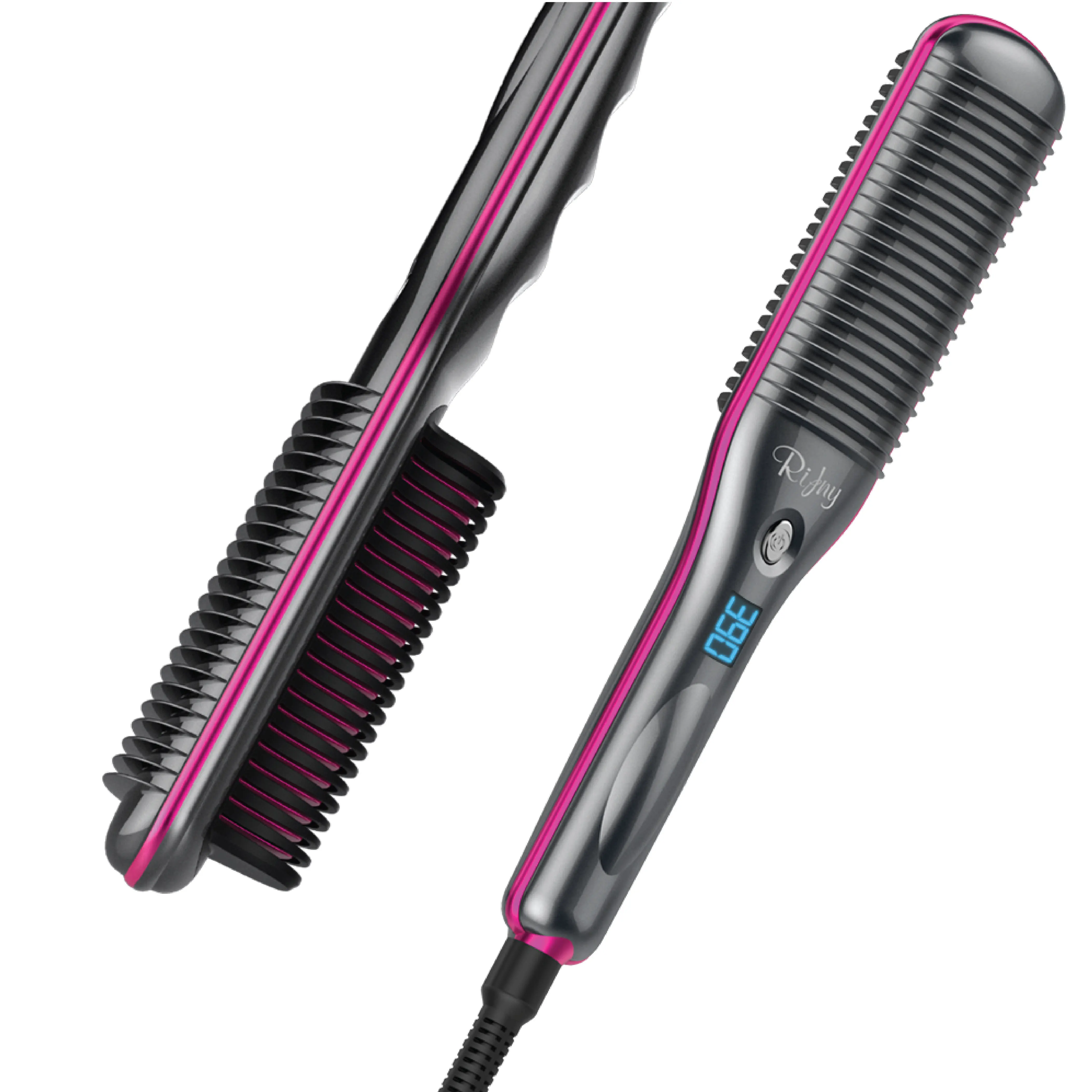 

Hair Straightening Brush Electric Dryer Comb with Fast Ceramic Heating Hair Straightening Styler Curler Comb for Home Salon