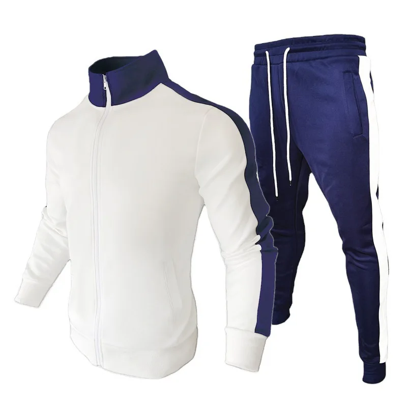 

HG547 autumn men casual slim jacket sports long sleeve pants two piece tracksuit sweater men's set, Picture
