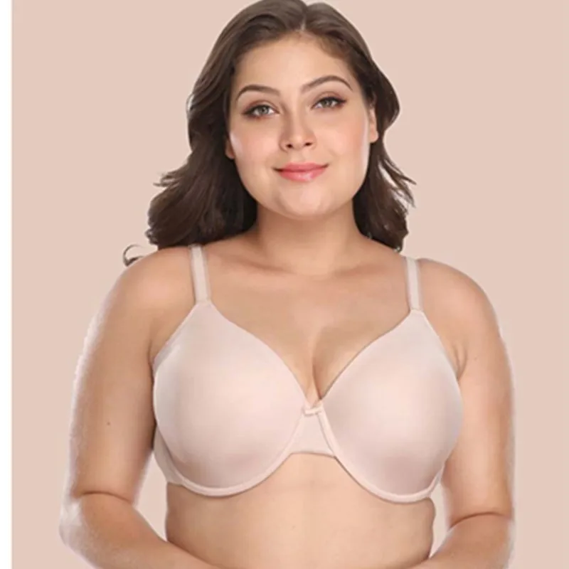 

Comfort E F G Cup Europe and America Brassiere Fat Women Big Cup Big Boobs Non Padded Large Size Thin Cup Plus Size Silk Bra