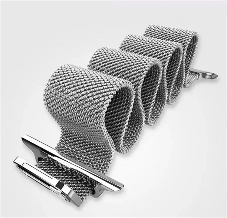 

2021 Hot New Magnetic Milanese Loop Stainless Steel Band Replacement strap For Apple Watch, Black/silver/gold/rose gold