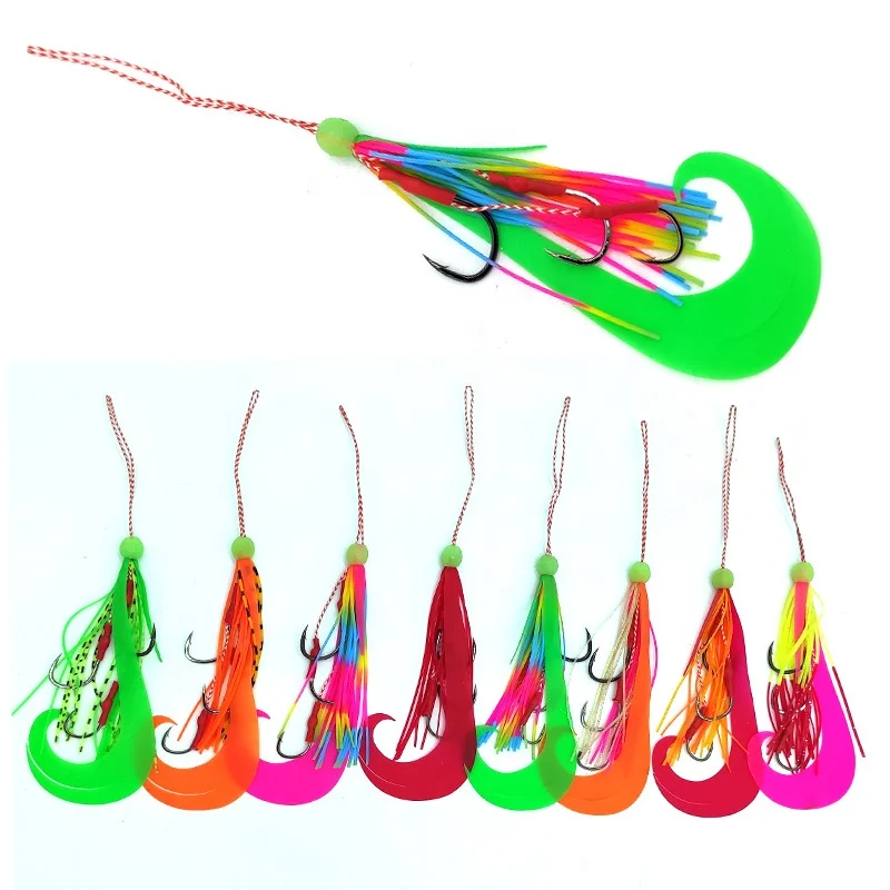 

KY Rubber Skirt Beard Bait Three Fishing Hook Spinner Fishing Lure High Carbon Steel Assist Hook