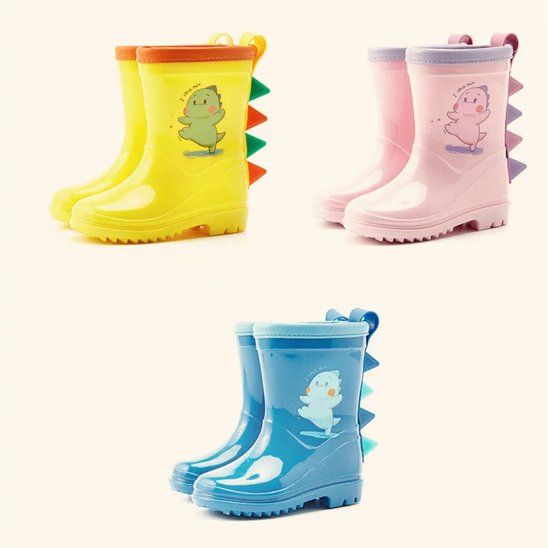 

Rubber Cute Cartoon Kids Glossy Boot Waterproof Environmental Protection Kids Rain Boots, Blue,pink,yellow