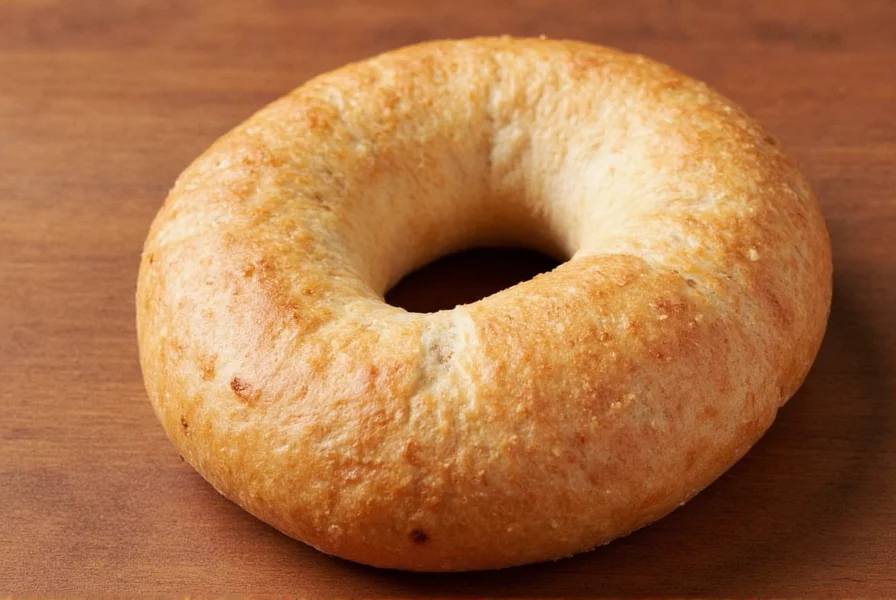 Close-up photograph of Panera Bread cinnamon bagel showing the crunchy cinnamon topping and soft interior texture