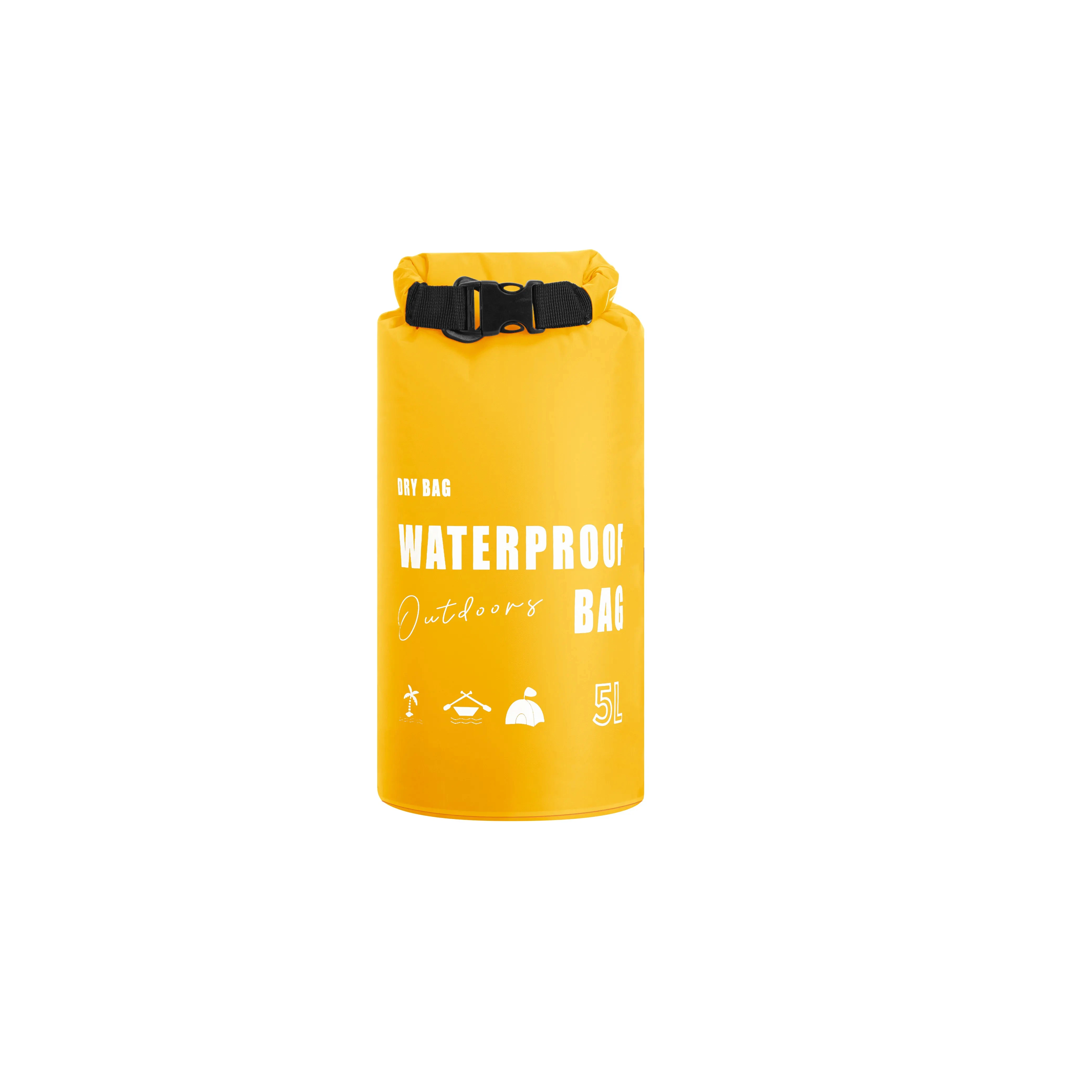 SINOTOP 5L Nylon Lightweight Waterproof Roll Top Dry Bag with Logo Watertight Marine Ocean Pack for Kayaking