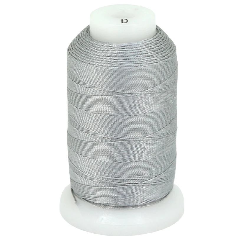 

XuQian Wholesale High Quality 260 Yards 100% Natural Light Gray Jewelry Silk Cord