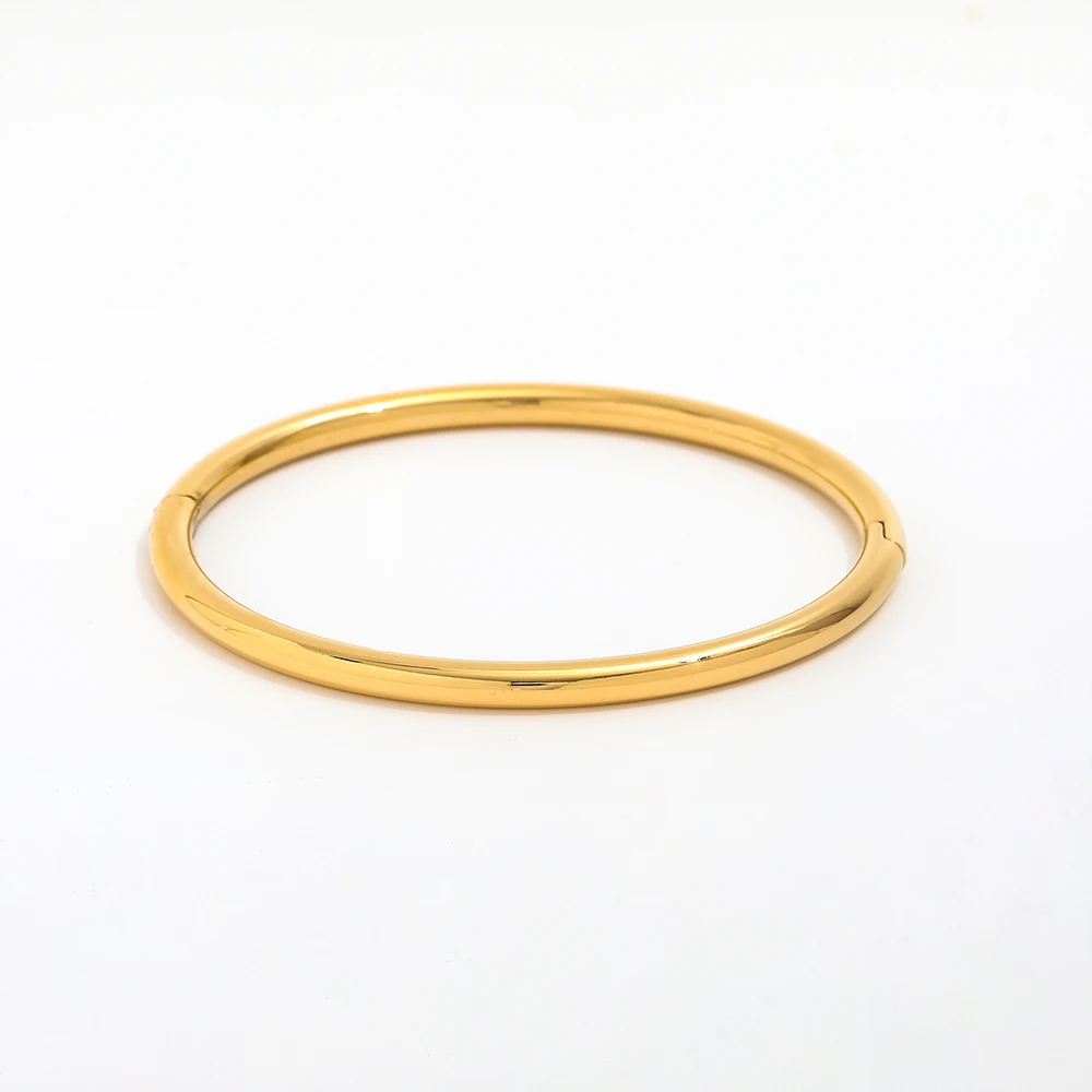 

High End Stainless Steel Gold Plated Polishing Bangle Bracelet for Women Fashion Jewelry