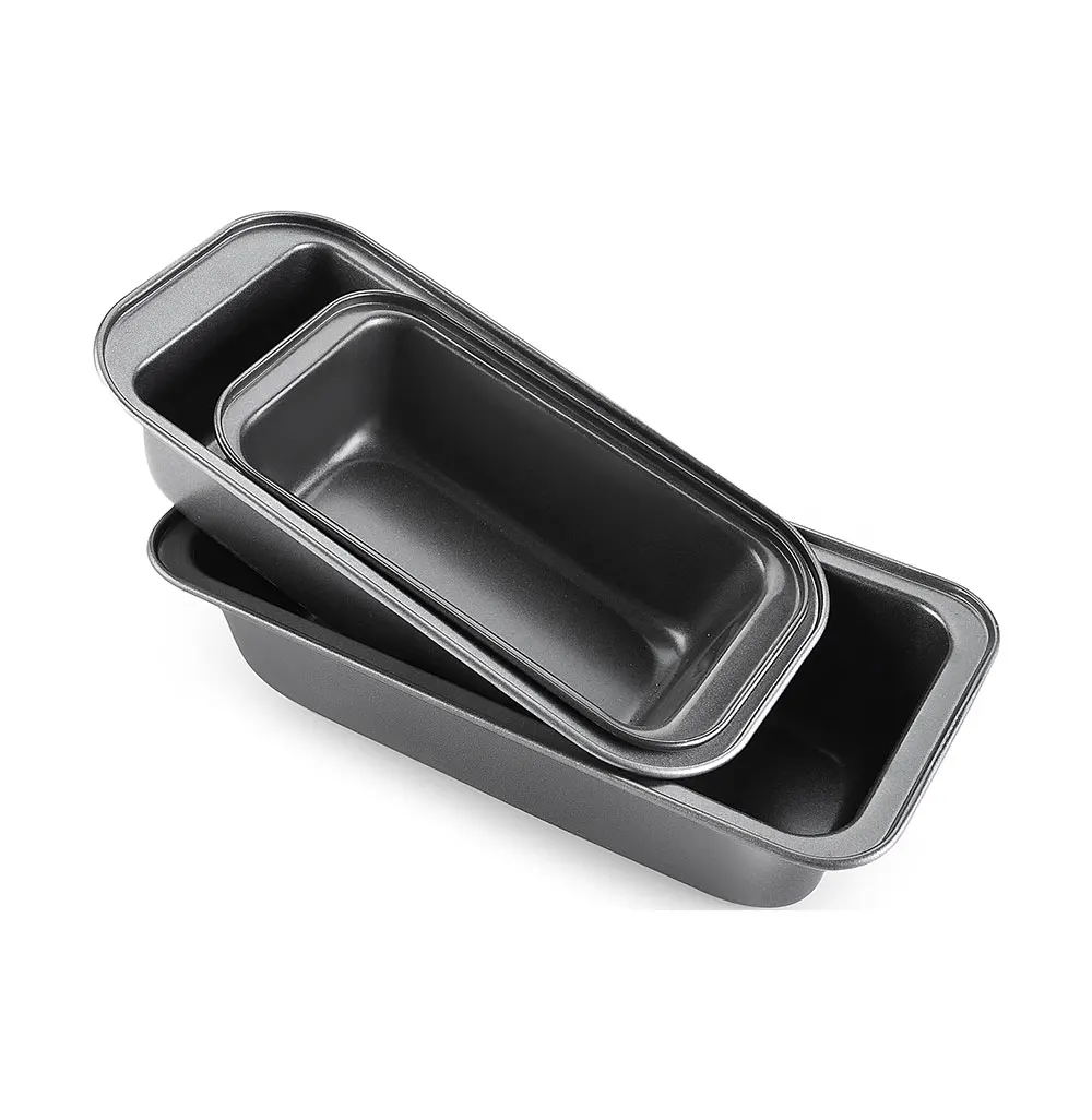 

Cast Iron Commercial Large Pullman Round Shaped Pampered Chefmade Classic Marble Coated Mold Bread Famiky Loaf Pan 3 sets