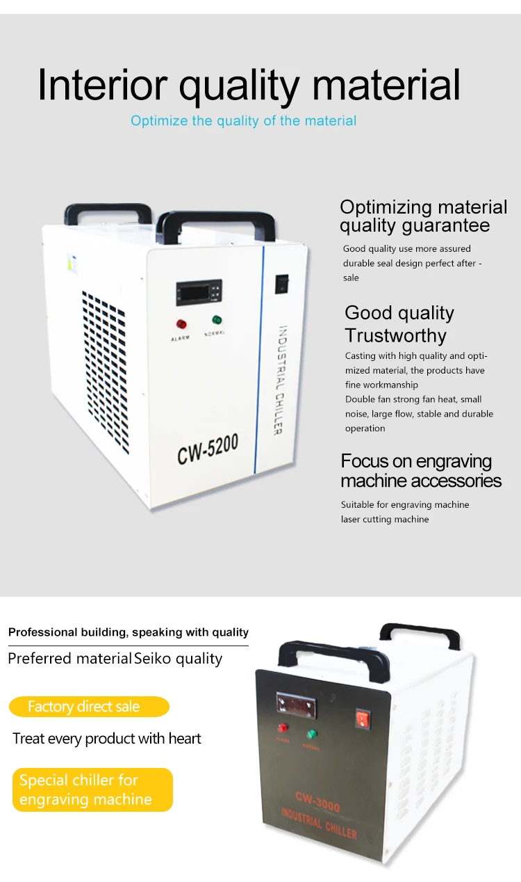 Air Cooled Chilling Equipment Industry Water Chiller Cnc Spindle