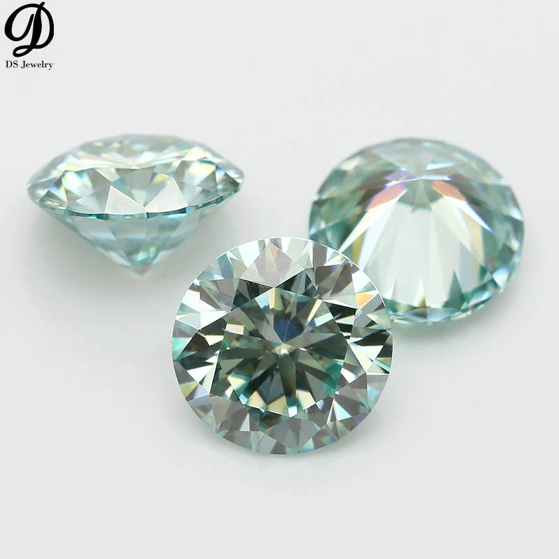 

Wholesale excellent cut Round light blue moissanite