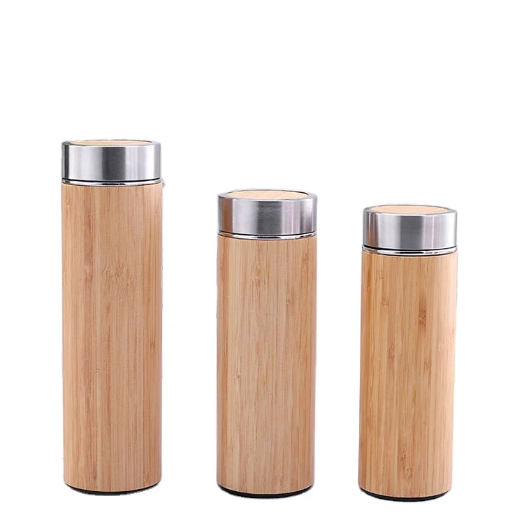 

Best Selling Products Outdoor Environment Stainless Steel thermo 450ml Bamboo Water Bottle, Customized color acceptable