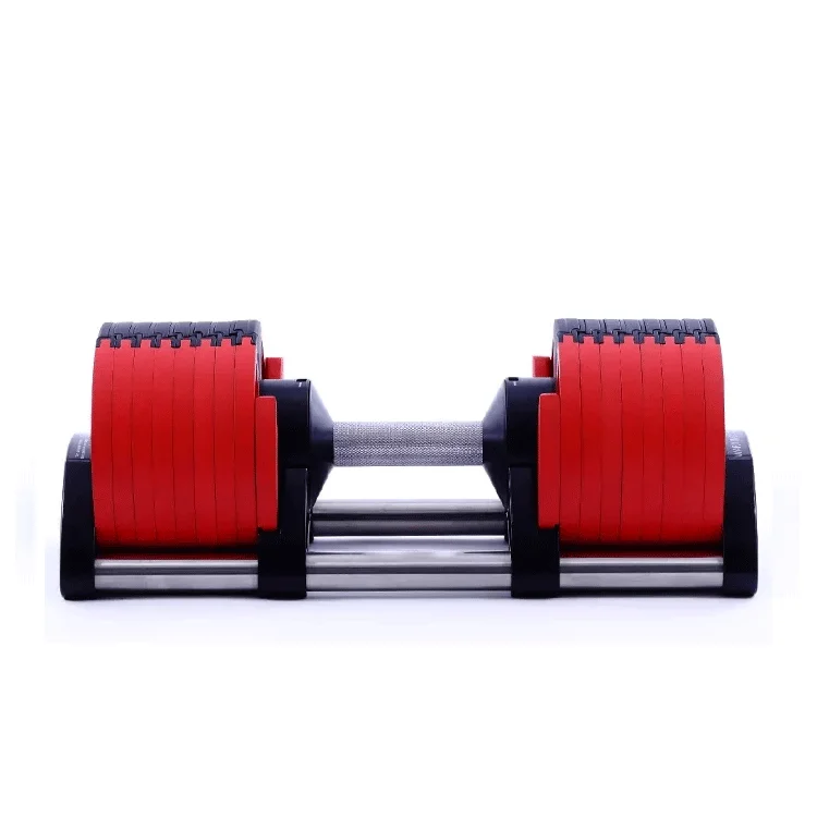 

Wholesale Automatic Free Weight Dumbbell Set Adjustable 70lbs 90lbs 32kg 40kg Rubber Adjustable Dumbbell