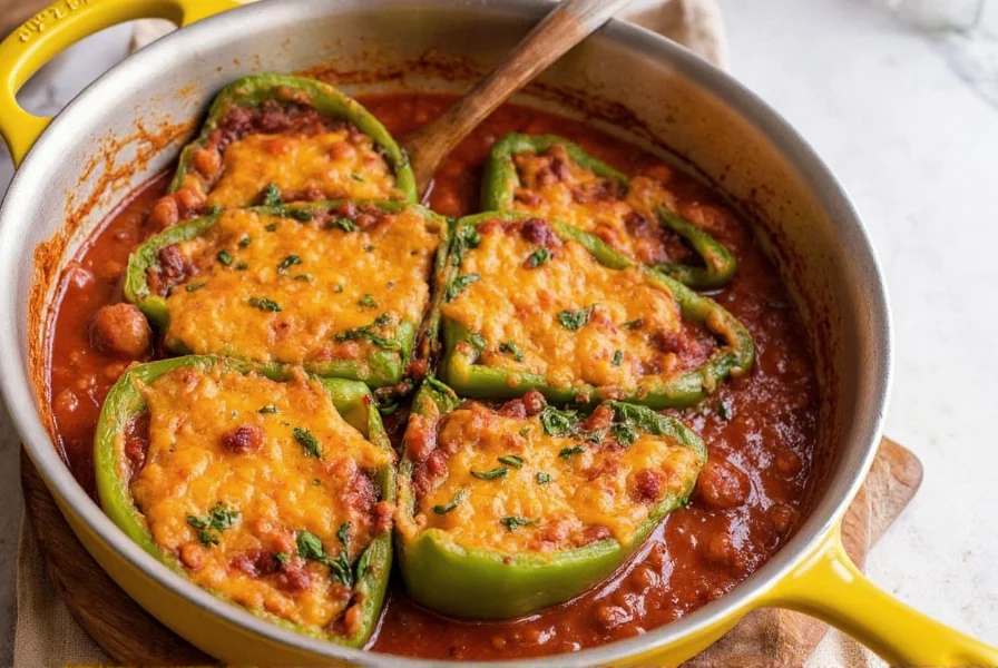 stuffed green pepper skillet