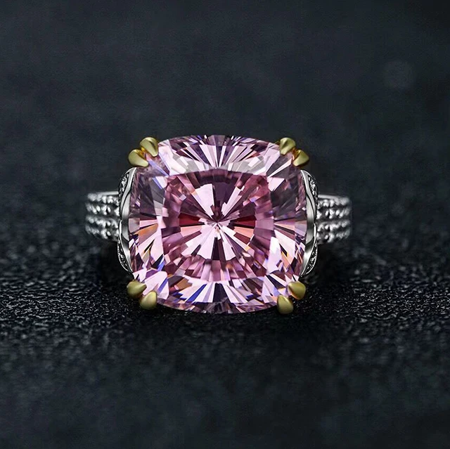 

Cubic Zirconia Crystal Wedding Engagement Diamond Ring 925 Sterling Silver Jewelry Rings