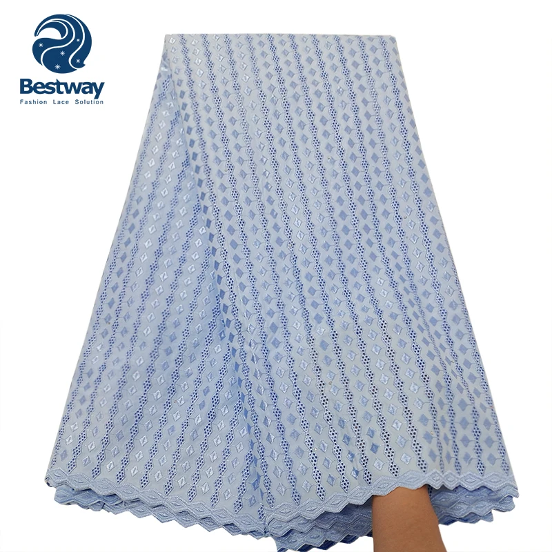 

2021 Polished Cotton Lace Fabric High Quality 100% Cotton Voile Lace For Men