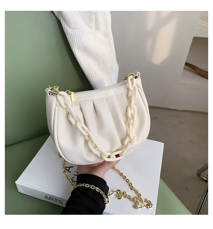 

2021 Mobile phone bag female summer mini small pleated dumplings bag yagree hand chain skew-span small bag, Accept custom made
