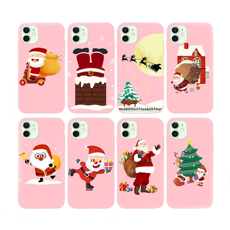 

For Apples Iphones 13 /13 Pro Max Christmas Santa Claus Thin Shockproof Mobile Phone Tpu Pc Back Cover Space Case