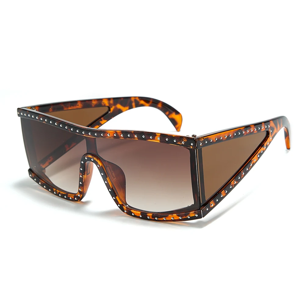 

Luxury Sunglasses European and American four square large frame with diamond Sunglasses fishing driving S057, Picture colors