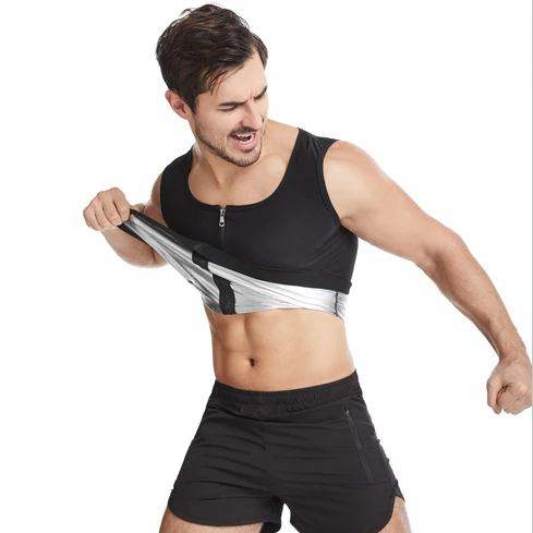 

2021 Hot Sale Men's Body Shaping Vest Fitness Men's Shirt Slimming Vest, Black