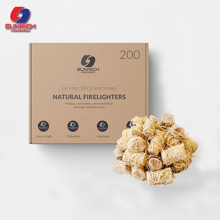

Factory Price Customized Solid Fuel Wood Wool Eco Firelighter
